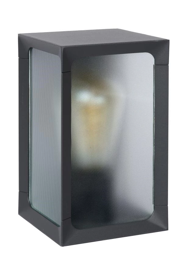 Lucide CAGE - Wandlamp Binnen/Buiten - LED - 1xE27 - IP44 - Antraciet - uit